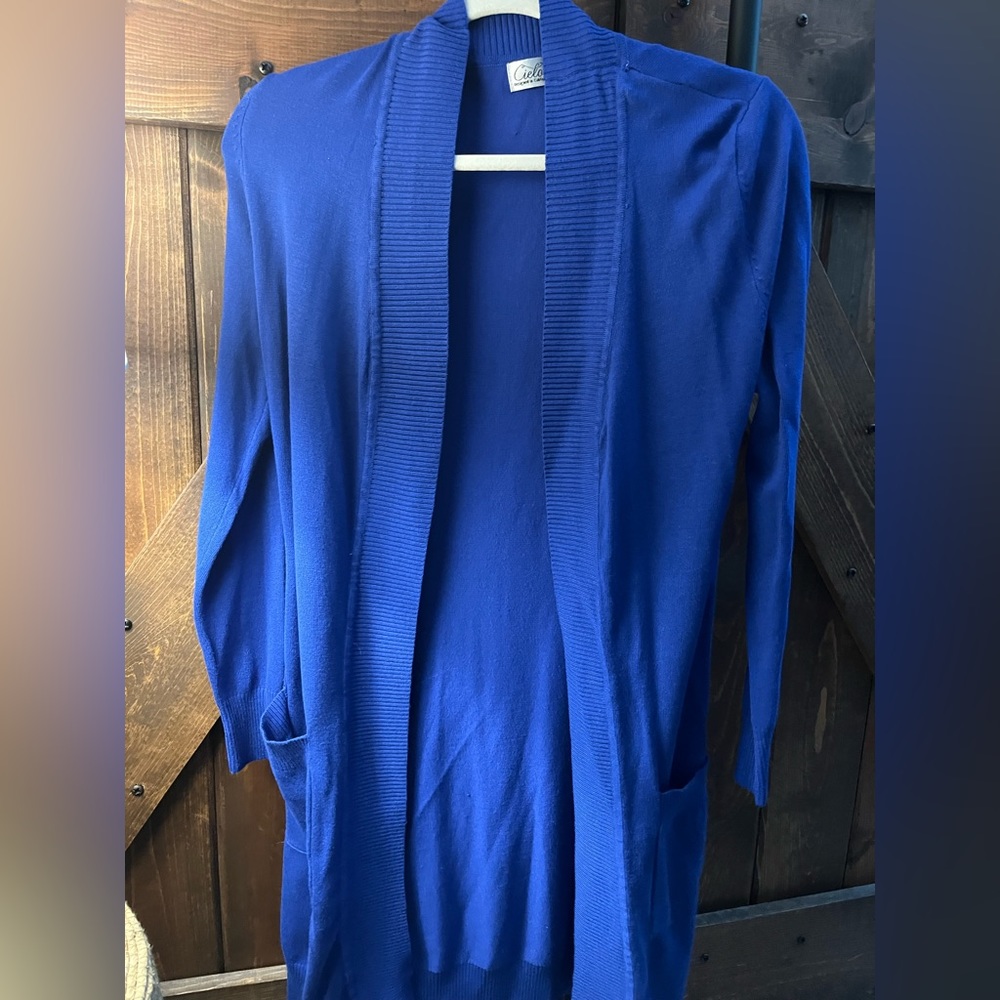 Betsy’s Boutique Royal Blue long cardigan